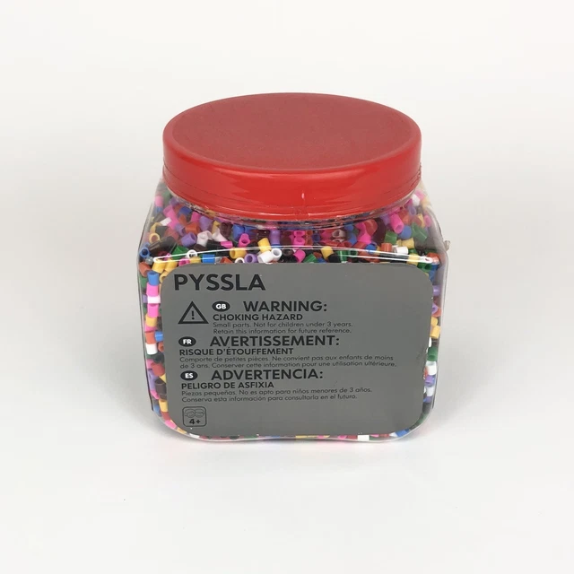 IKEA PYSSLA (PERLER) Beads Multi Color Rainbow Craft Beads With 4