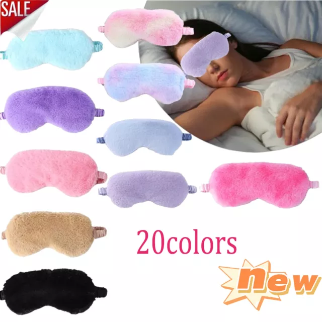 Masque Pour Les Yeux De Sommeil 20 Couleurs Couverture En Peluche Douce 3D #