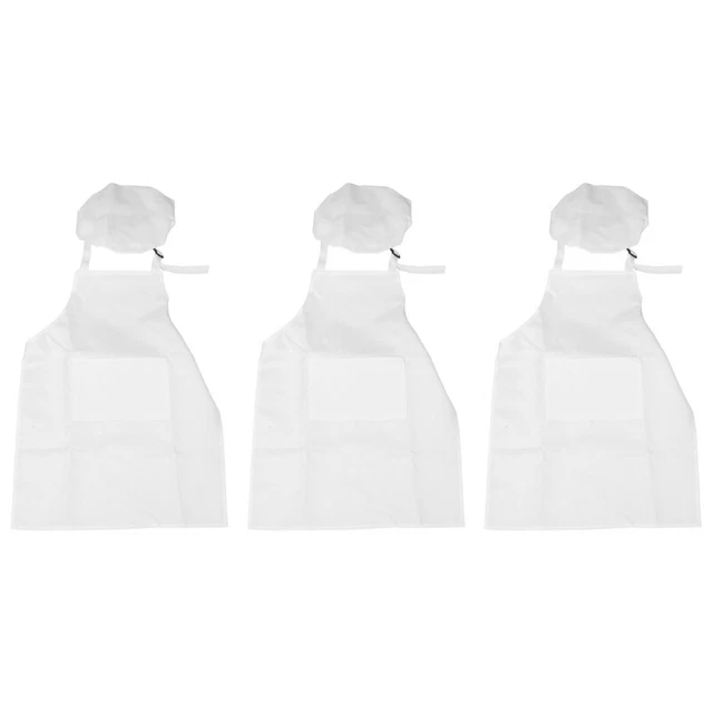 6-Piece Children's Apron and Chef Hat Set Adjustable Children's Kitchen7860