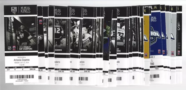 2014-2015 Nhl Los Angeles Kings Season Full Unused Tickets Lot - All 59 Tix