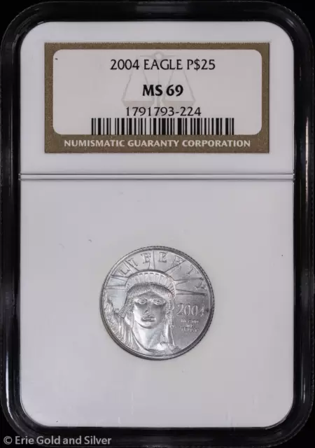 2004 $25 1/4oz Platinum Eagle NGC MS 69 | Uncirculated UNC BU
