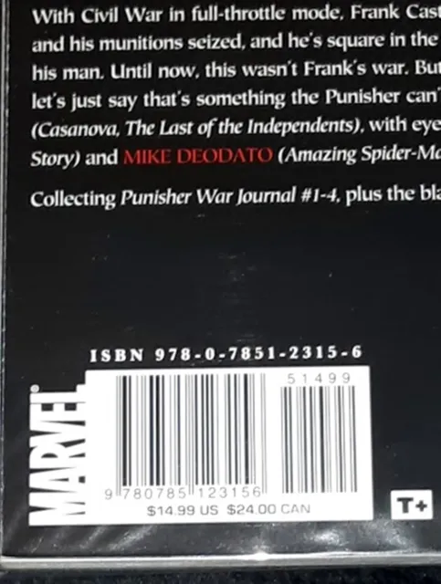 Punisher War Journal, Vol. 1: Civil War TPB 2006 Matt Fraction (HMA94) 2