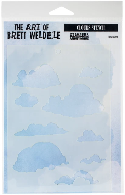 Plantillas Brett Weldele 6,5""X4,5""-Nubes BWS-9