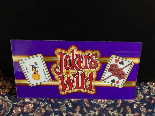 Vtg Jokers Wild Casino Henderson Las Vegas  Slot Machine Glass Insert Slot Glass