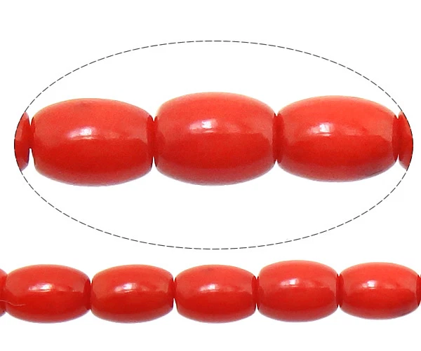 Natürliche Rote Koralle NATUR EDELSTEIN PERLEN OVAL 6mm 20stk G116