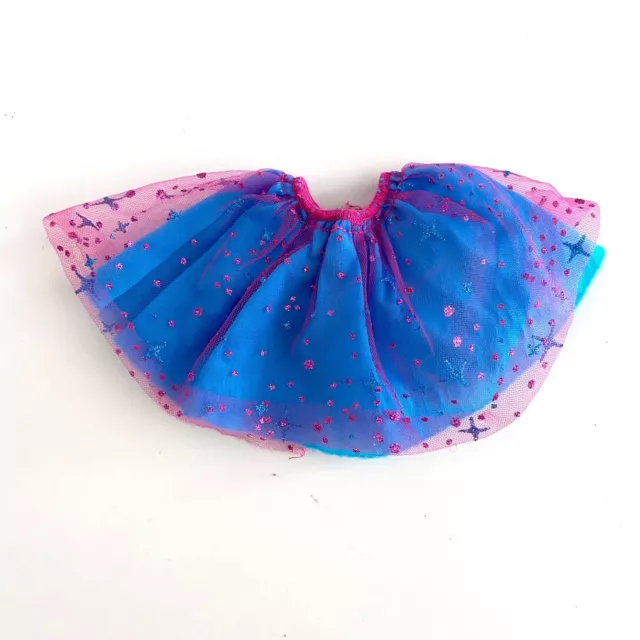 Barbie Doll Pink Blue Mesh Glitter Skirt