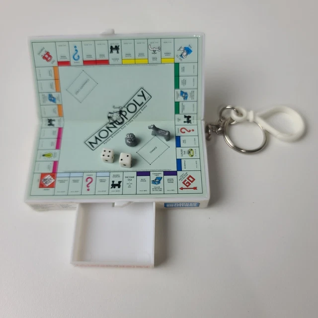 MONOPOLY KEYCHAINHASBRO FUN Mini Board Game Retro Vintage 1998 Dog and