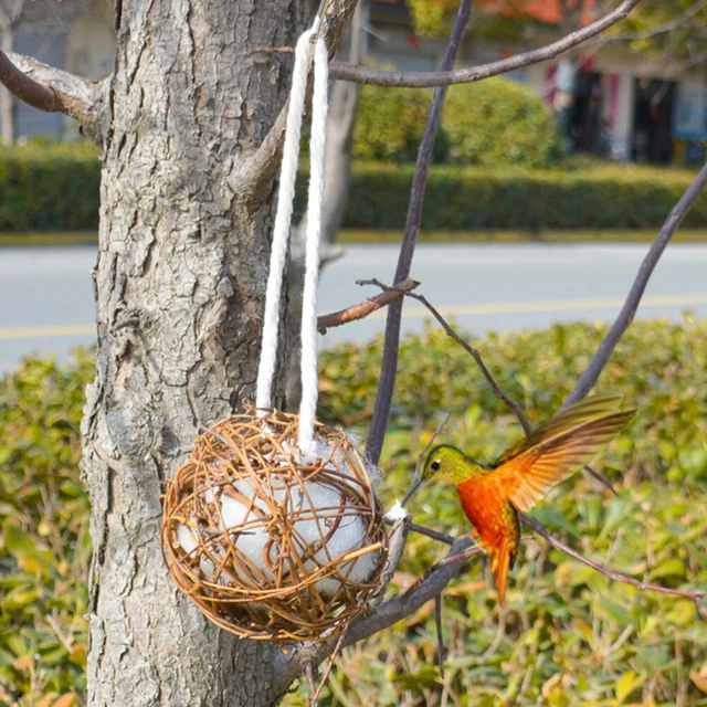 4PCS WILD BIRD Nesting Material Outdoor Hummingbird Nest Hanging Bird