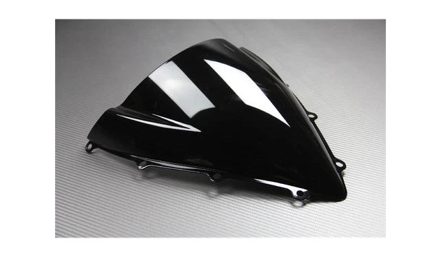 Bulle Moto Polycarbonate Double Courbure Noire - Compatible Yamaha YZF R1 2009-2011 - Saute-vent
