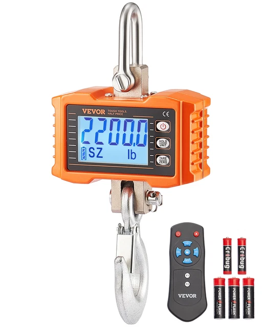 VEVOR Kranwaage 0,15 bis 300kg Digital Hängewaage lbs/kg/N Zugwaage 0,05kg Genauigkeit Wildwaage Industriewaage LCD-Display Hängen Waage Mini tragbare Waage mit Haken Zugwaage 1420 VEVOR Kranwaage 0,15 bis 300kg Digital Hängewaage lbs/kg/N Zugwaage 0,05kg Genauigkeit Wildwaage Industriewaage LCD-Display Hängen Waage Mini tragbare Waage mit Haken Zugwaage 1420