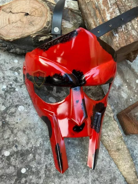 Gladiator Face Mask Helmet Hand Forged Sca Larp Helmet Roman Armor MF Doom gift