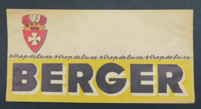 Ancien chapeau publicitaire BERGER SIROP DE LUXE  Tour de France calot