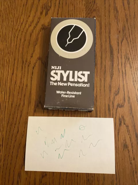 Teal Turquoise Y&C Niji Stylist Marker Pens NSP100 Box Of 12 Vintage *READ*