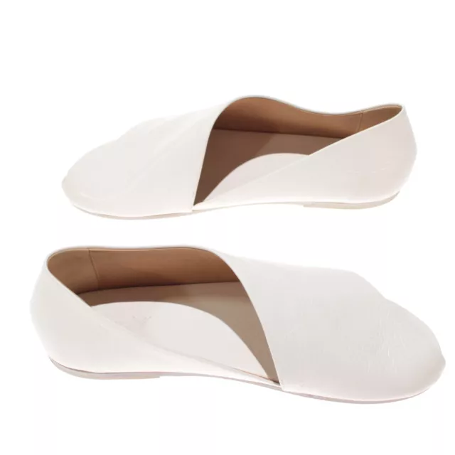 Marsell NWD Open Toed Flats Size 37 7 US In Solid White 3