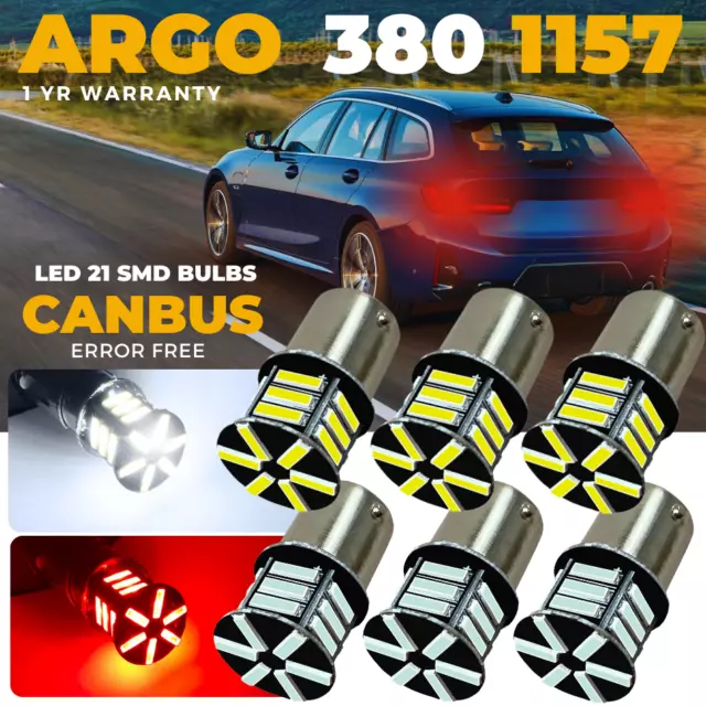 380 P21/5w 1157 Led Canbus Brake Light Bulbs Bay15d Stop Tail Light Bulbs 21 Smd