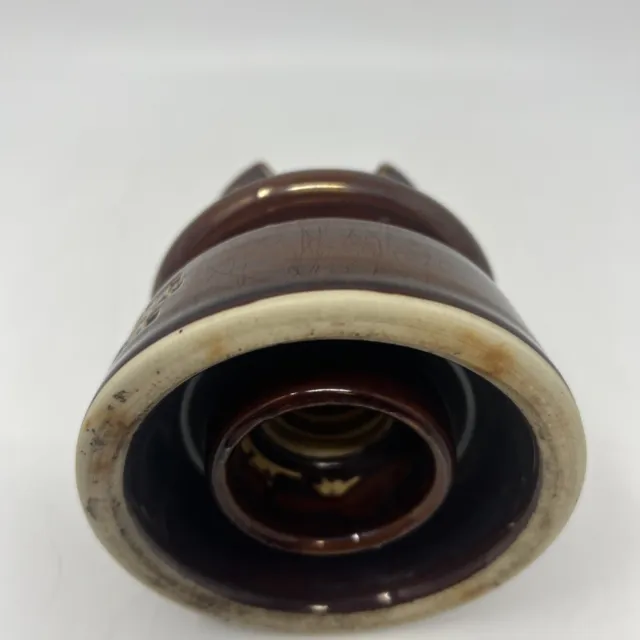 Vintage Rare Locke HI-Top 77 USA Porcelain Electrical Insulator Chocolate Brown 16