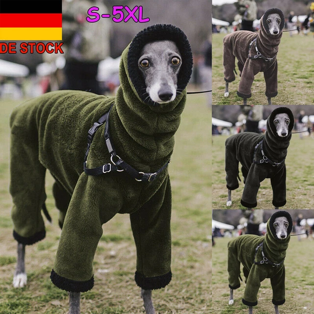 DHL Haustier Flanell Hund Kleidung Winddicht Overall Mantel Hooded Jacke Weste