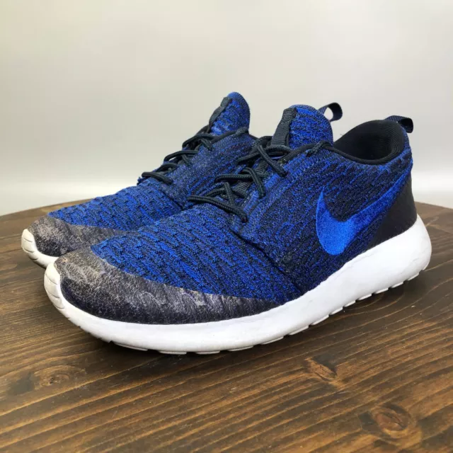 Nike Roshe One Flyknit Womens Size 7.5 Blue Athletic Running Shoes Sneakers