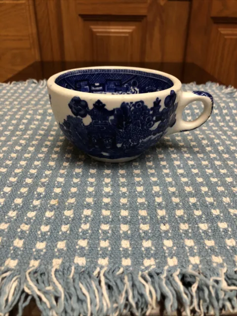 John Maddock Sons England Cup Mug Tea 4” X 2.5” Asian Chinese Coffee Blue