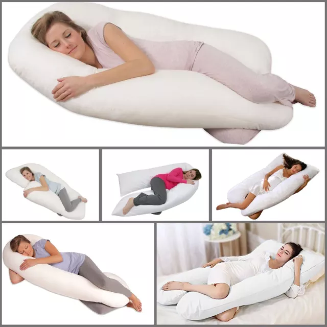 U Shaped Pillow Pregnancy Maternity Full Body Pillow, Hollow Fibre 7FT 9FT 12FT