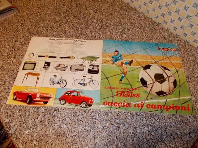 ALBUM CALCIATORI CACCIA Ai Campioni Fidass 1966 Completo(-5 Fig ...