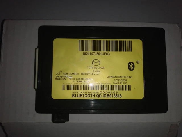 2007 - 2008 Mazda CX-9 Bluetooth Telefono Adattatore Control Modulo TD74-66-DHXB