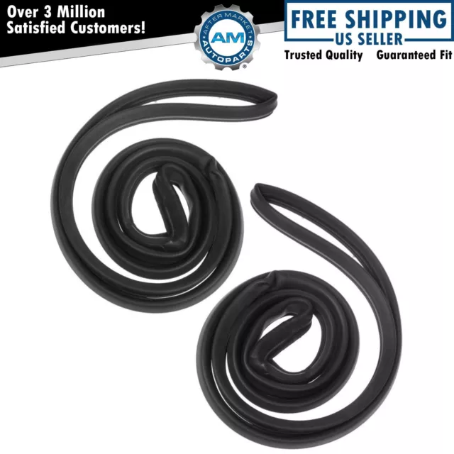 Rear Door Seals Rubber Weatherstrip Pair Set for Buick Chevy Oldsmobile Sedan