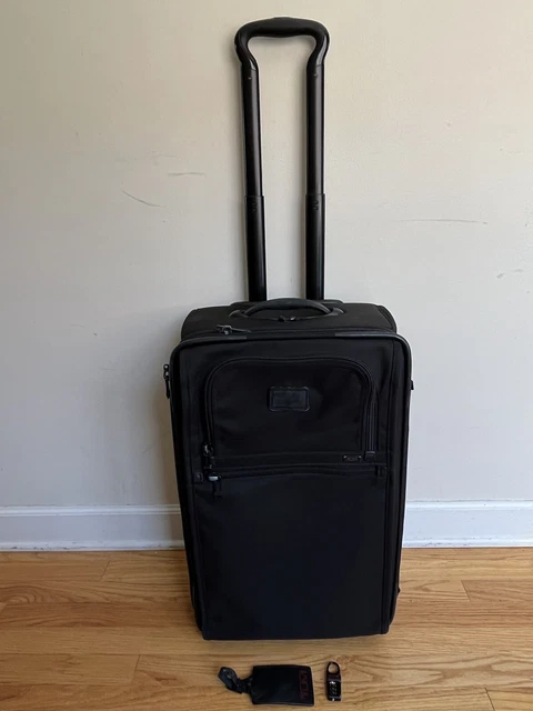 TUMI ALPHA Black Nylon Wheeled Carry-on Suitcase Business 22922DH Expandable