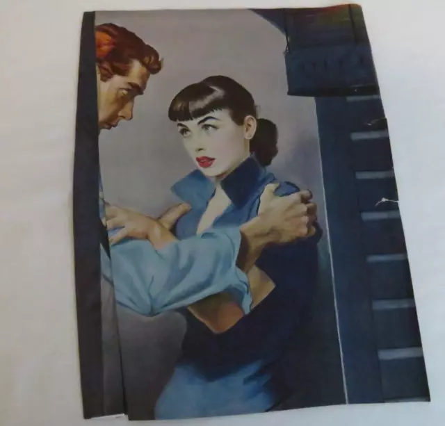 George Hughes Artist Illustration Magazine Clipping Man Holding Woman's Shoulder