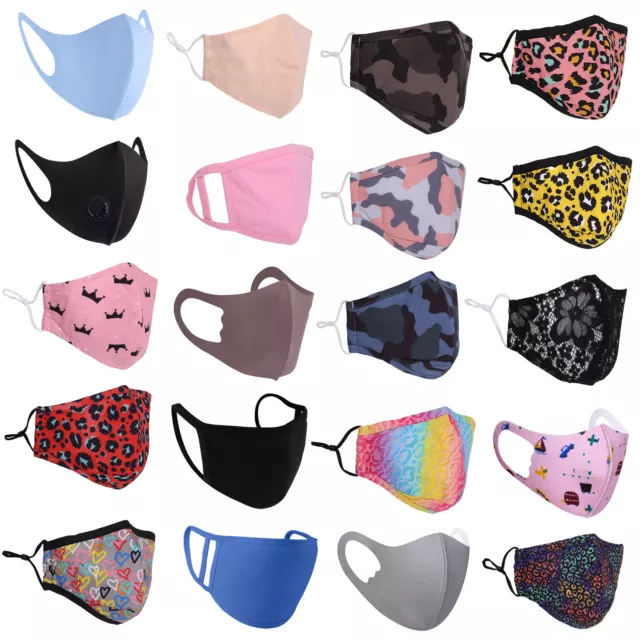 Face Mask Reusable Washable Breathable Masks Mouth Nose Protection Face Covering