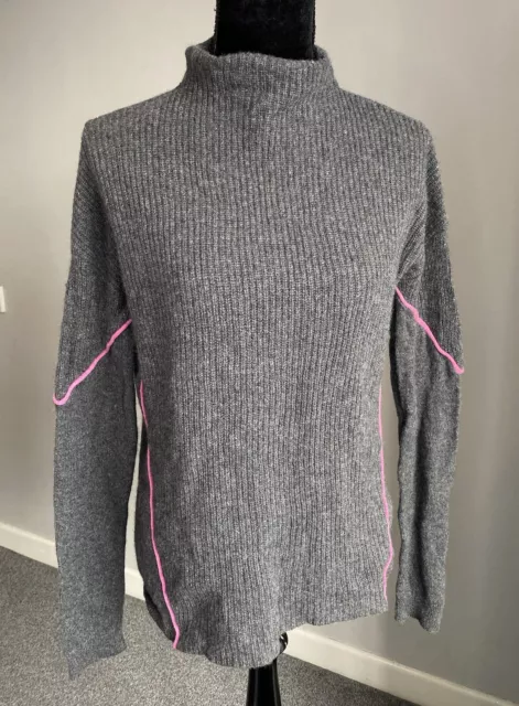 MAISON CINQCENT 100 Pure Cashmere Womens Jumper Sweater M Grey 502 21.99 PicClick UK
