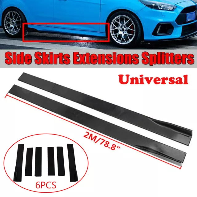 78.7"Side Skirt Extension Rocker Panel Splitter For BMW F30 F80 M3 F82 M4 E92 UK