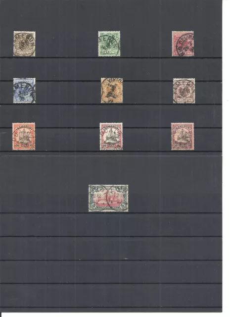 Kamerun, Deutsche Kolonien 1897, Einzelmarken aus MiNrn: 1 - 25 o, gestempelt o