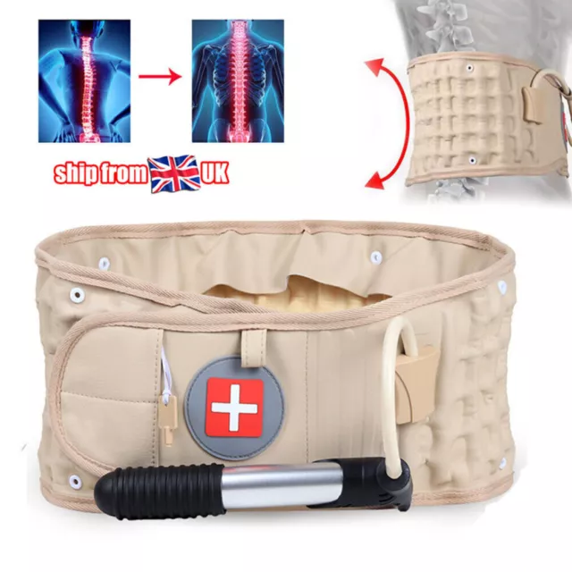 Decompression Belt Back Brace Lumbar Support Spinal Air Traction Waist Protector 2