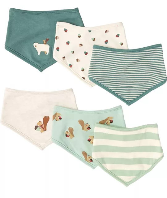 12 Pack of Soft Baby Infant Boys Girls Toddler Bandana Drool Bibs 100% Cotton