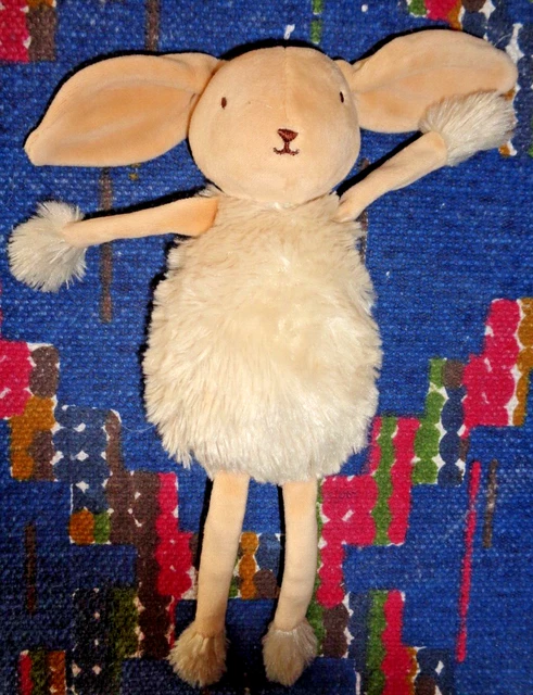 5Pa/ Doudou Peluche Lapin Beige Fourrure Pioupiou Et Merveilles Kom 9