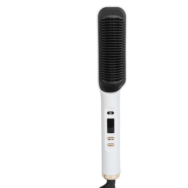 White Hair Straightener Brush 35W 30s Fast Heat Smooth Frizz Hair Styling Co Zz1