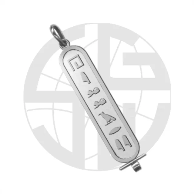 925 Silver handmade One-Sided Cartouche in Hieroglyph, Arabic or English Size-5