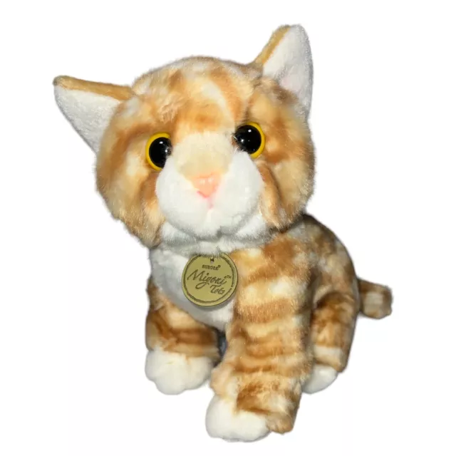 ORANGE TABBY CAT Plush Realistic Aurora Miyoni Tots 8” Plush Stuffed Animal Toy £23.75 - PicClick UK
