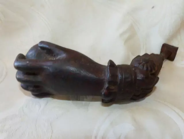 Ancien Enorme Heurtoir en Fonte à la Main Fer Forgé 19e 1KG300 ferronnerie