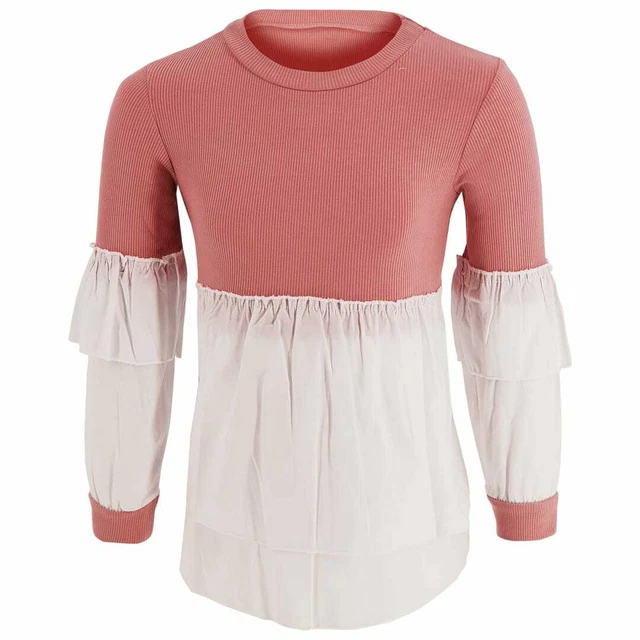 Set abbigliamento lounge per ragazze bambini set salotto doppio peplum 2-12 anni Regno Unito 2