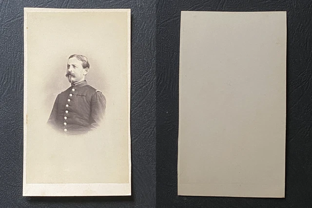 Vieux Portrait De Militaire, Malfait Dunkerque – Tirage Albuminé CDV D'époque Circa 1880
