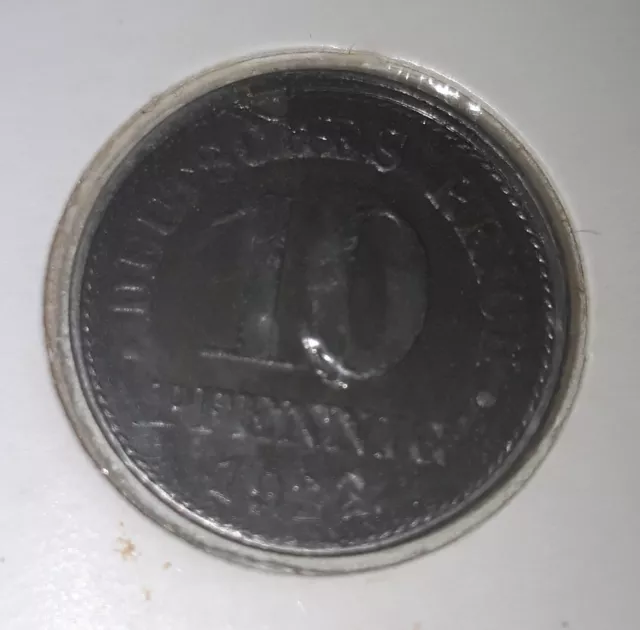 Ersatzmünze Deutsches Reich 10 Pfennig 1922 E in VorzüglichJahr:1922Jahre