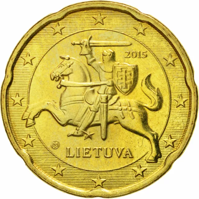 [#580281] Münze, Lithuania, 20 Euro Cent, 2015, UNZ, Messing