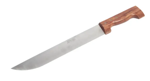 Couteau de chef  PRADEL INOX  France   Couteau 41 cm  Lame 27 cm   Manche Bois