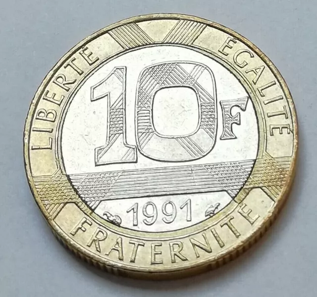 Pièce de monnaie 10 francs génie de la Bastille République Française 1988 à 2000