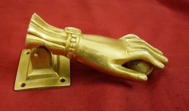 Femme Main Doux Porte Heurtoir Style Antique Laiton Massif Sonnette Maison Décor