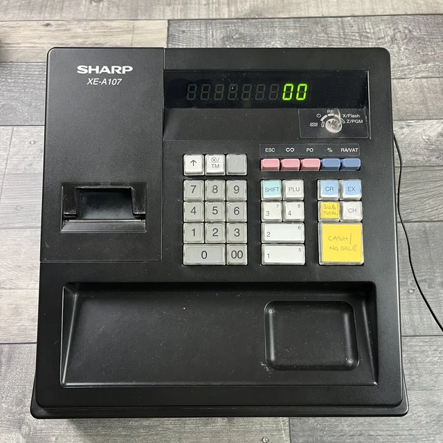 SHARP XEA107 SMALL Business Cash Register With One Key Till 95.55