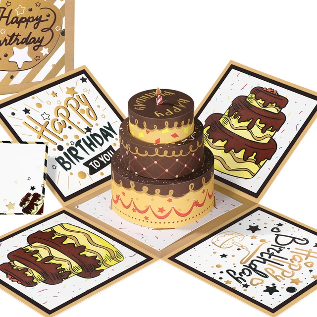POP UP 3D Cartes Bon Cadeau, Cartes Anniversaire, Cartes De Voeux 3D