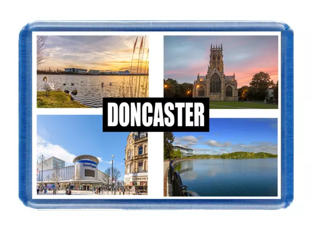 Doncaster Fridge Magnet -Large Size (7cm x 4.5cm) - Great Gift Idea - Tourism